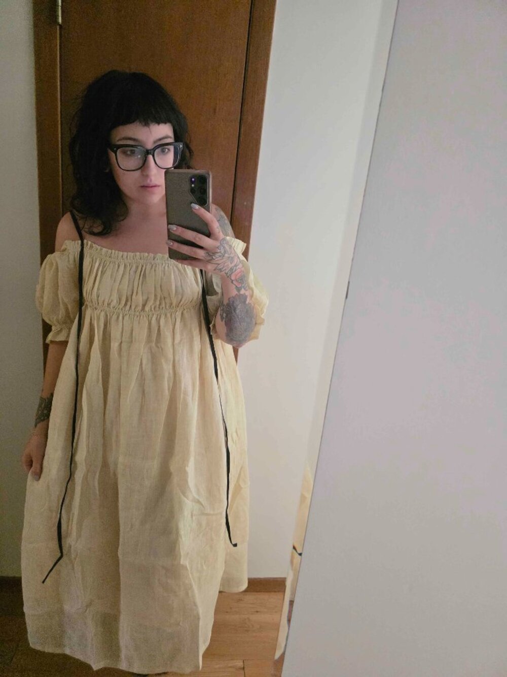LinenNaive La Luna 11 Beige Dress